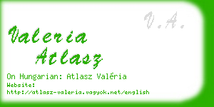 valeria atlasz business card